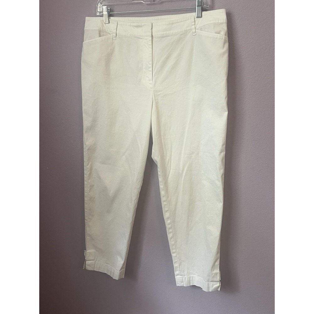 Talbots White Cropped Crop Pants Size‎ 12